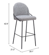 Jambi Barstool Black & White by Zuomod at Eve Furniture