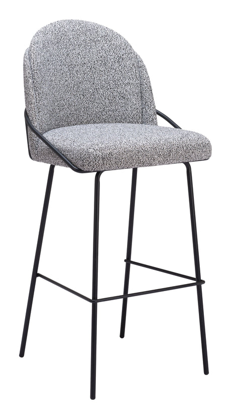 Jambi Barstool Black & White by Zuomod at Eve Furniture