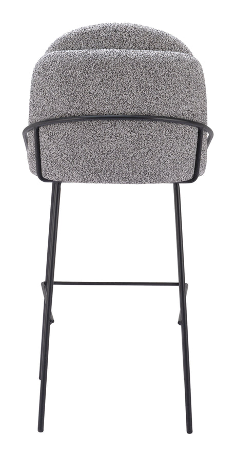 Jambi Barstool Black & White by Zuomod at Eve Furniture