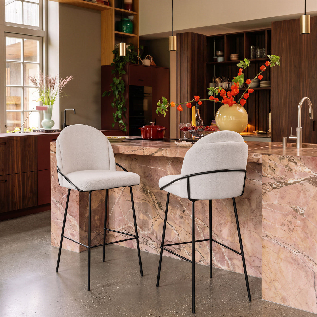 Jambi Barstool Ivory by Zuomod at Eve Furniture
