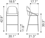 Jambi Barstool Ivory by Zuomod at Eve Furniture