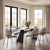 Jambi Dining Chair Ivory by Zuomod at Eve Furniture