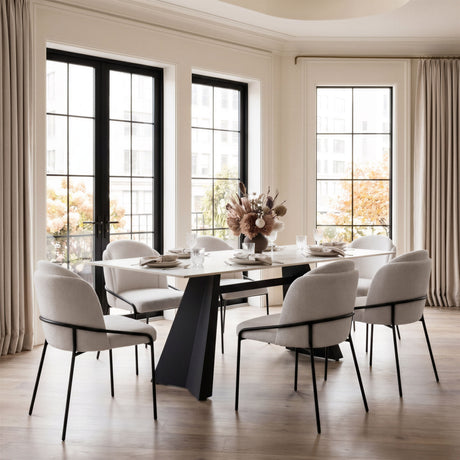 Jambi Dining Chair Ivory by Zuomod at Eve Furniture