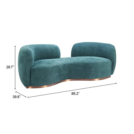 Jamela Teal Sofa by Zuomod at Eve Furniture