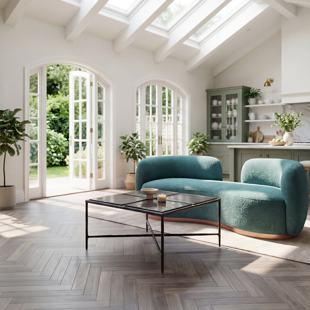 Jamela Teal Sofa by Zuomod at Eve Furniture