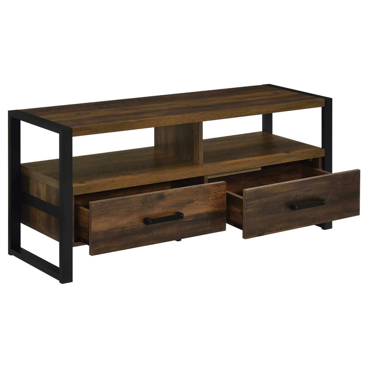 James 2-drawer Composite Wood 48" TV Stand Dark Pine