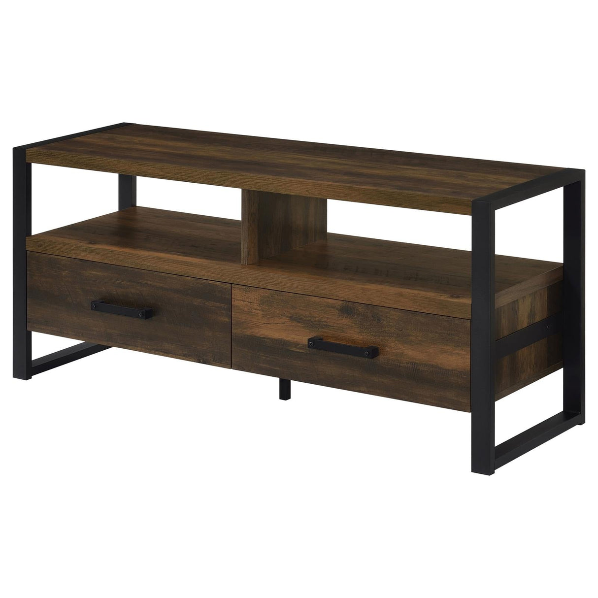 James 2-drawer Composite Wood 48" TV Stand Dark Pine