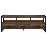 James 3-drawer Composite Wood 60" TV Stand Dark Pine