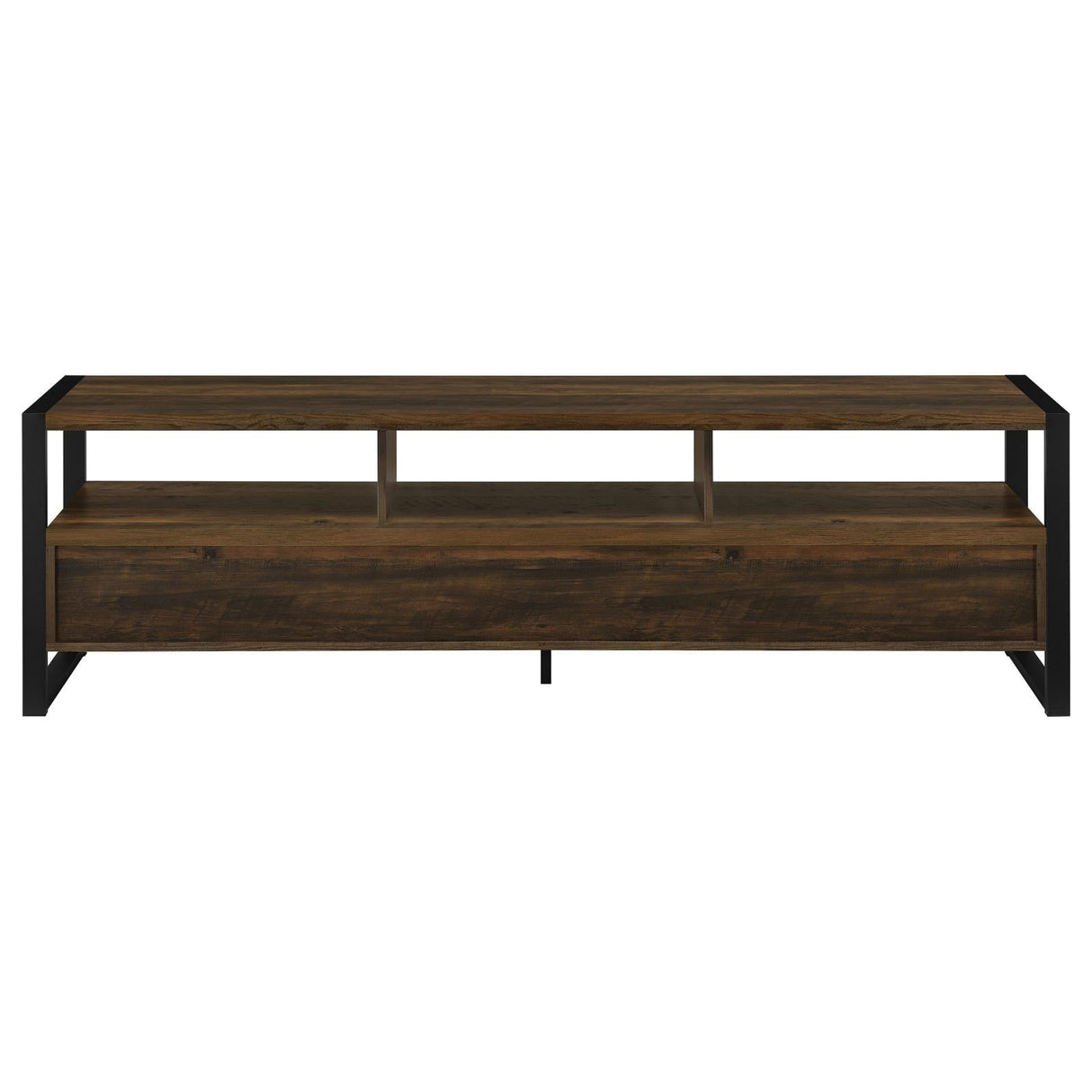 James 3-drawer Composite Wood 71" TV Stand Dark Pine