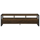 James 3-drawer Composite Wood 71" TV Stand Dark Pine