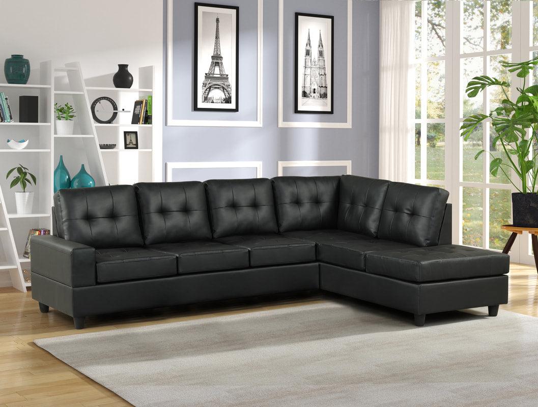 James Black PU Reversible Sectional by Happy Homes at Eve Furniture