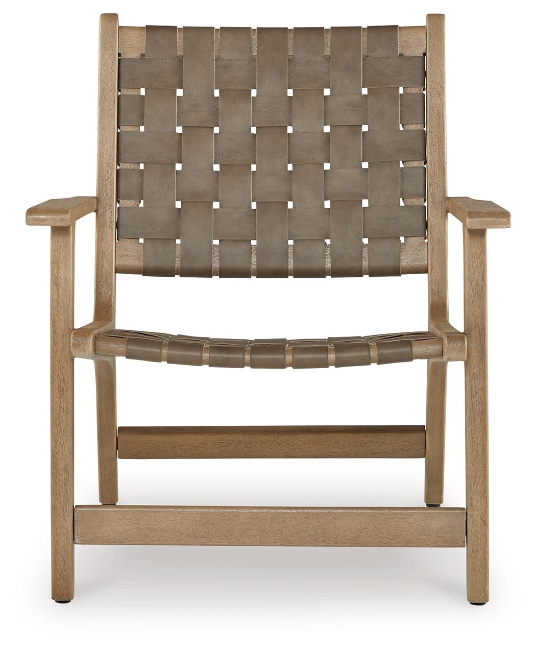 Jameset Taupe Accent Chair by Ashley at Eve Furniture