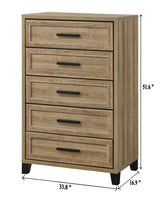 Jameson Natural Panel Bedroom Set by Crown Mark at Eve Furniture