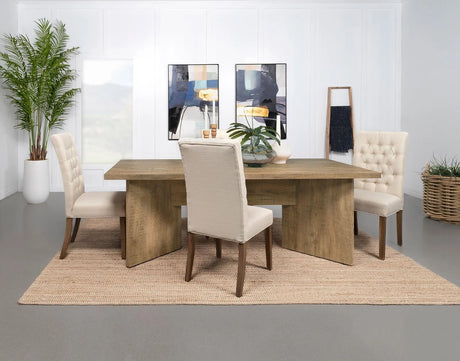 Jamestown Mango Brown Rectangular Engineered Wood Dining Table with Decorative Laminate by Coaster at Eve Furniture