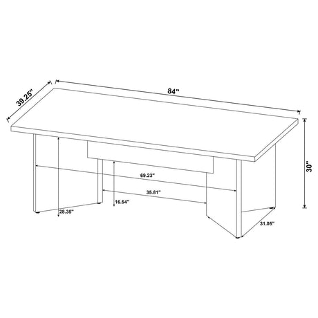 Jamestown Mango Brown Rectangular Engineered Wood Dining Table with Decorative Laminate by Coaster at Eve Furniture