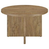 Jamestown Mango Brown Round Engineered Wood Dining Table with Decorative Laminate by Coaster at Eve Furniture