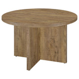 Jamestown Mango Brown Round Engineered Wood Dining Table with Decorative Laminate by Coaster at Eve Furniture