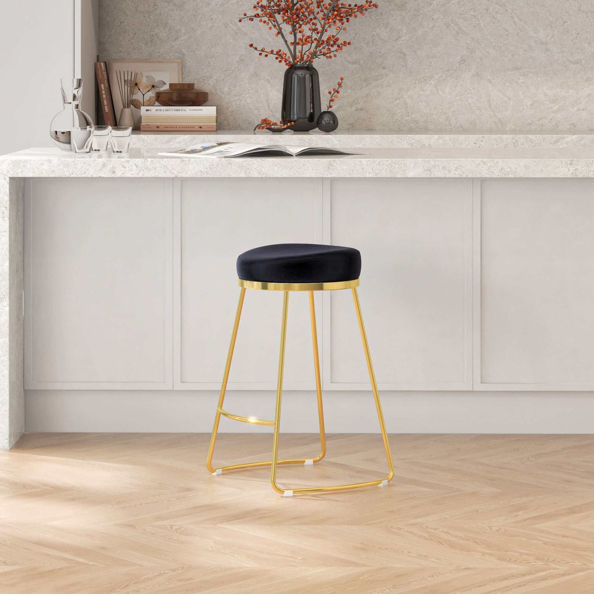 Jane 26" Luxury Upholstered Stool by Ashcroft Furniture at Eve Furniture