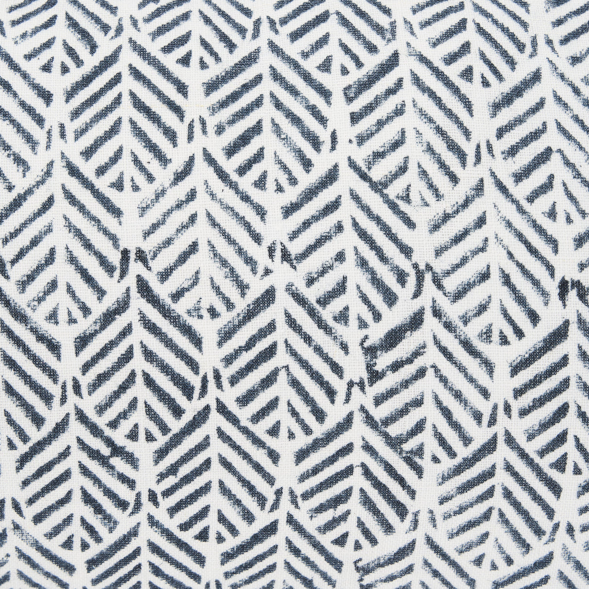 Janelle Cream w/ Indigo Print Linen Lumbar Decorative Pillow Cover by Mercana at Eve Furniture