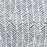 Janelle Cream w/ Indigo Print Linen Lumbar Decorative Pillow Cover by Mercana at Eve Furniture
