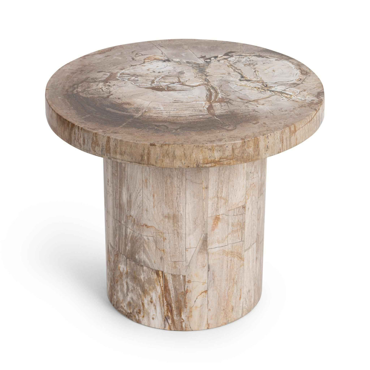 Janelle Sepia Vein Round Accent Table by Classic Home at Eve Furniture