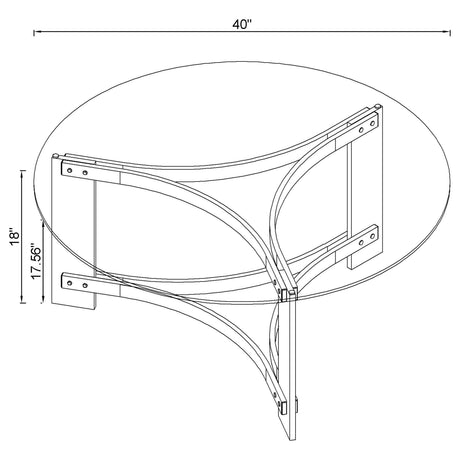 Janessa Matte Brass 2-Piece Acrylic Coffee and End Table Set by Coaster at Eve Furniture
