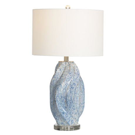 Janice Blue Swirl Table Lamp by Crestview at Eve Furniture