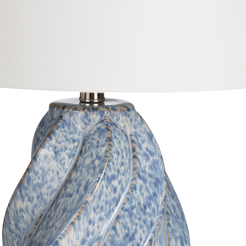 Janice Blue Swirl Table Lamp by Crestview at Eve Furniture