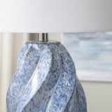 Janice Blue Swirl Table Lamp by Crestview at Eve Furniture