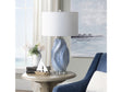 Janice Blue Swirl Table Lamp by Crestview at Eve Furniture
