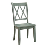 Janina Natural/Teal Dining Set by Homelegance at Eve Furniture