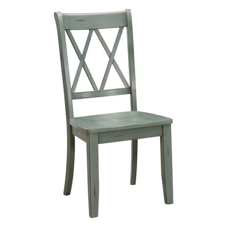 Janina Natural/Teal Dining Set by Homelegance at Eve Furniture