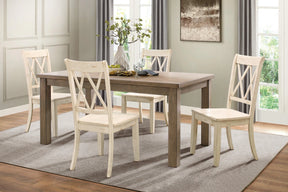 Janina Natural/White Dining Set by Homelegance at Eve Furniture