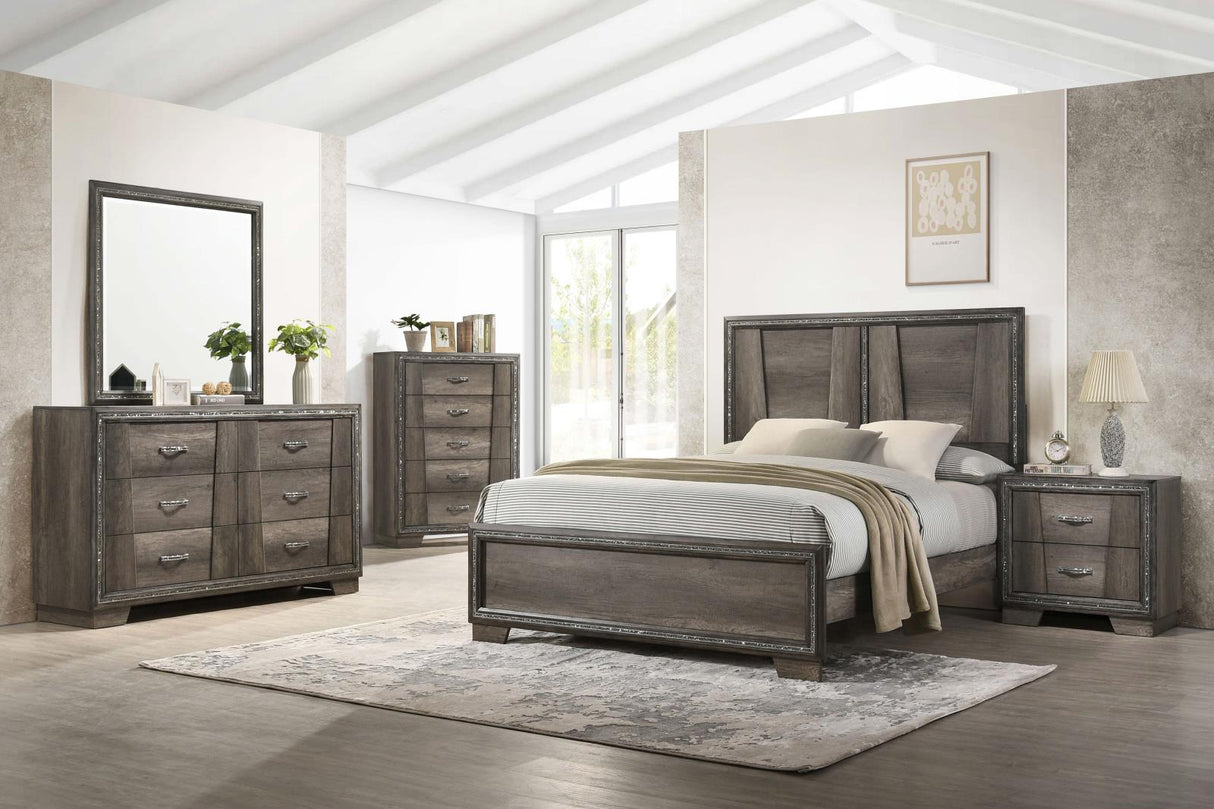 Janine Grey 5-Piece Eastern King Bedroom Set