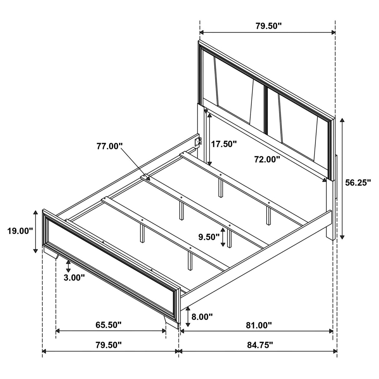 Janine Grey 5-Piece Eastern King Bedroom Set