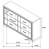 Janine Grey 5-Piece Eastern King Bedroom Set