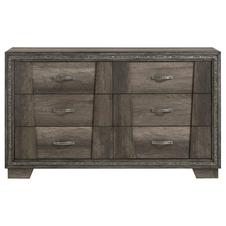 Janine 6-drawer Dresser Grey