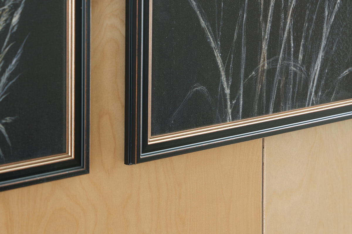 Janisburg Black/White/Brown Wall Art, Set of 3 by Ashley at Eve Furniture