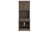 Janismore Weathered Gray Bookcase by Ashley at Eve Furniture