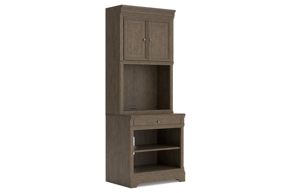 Janismore Weathered Gray Bookcase by Ashley at Eve Furniture
