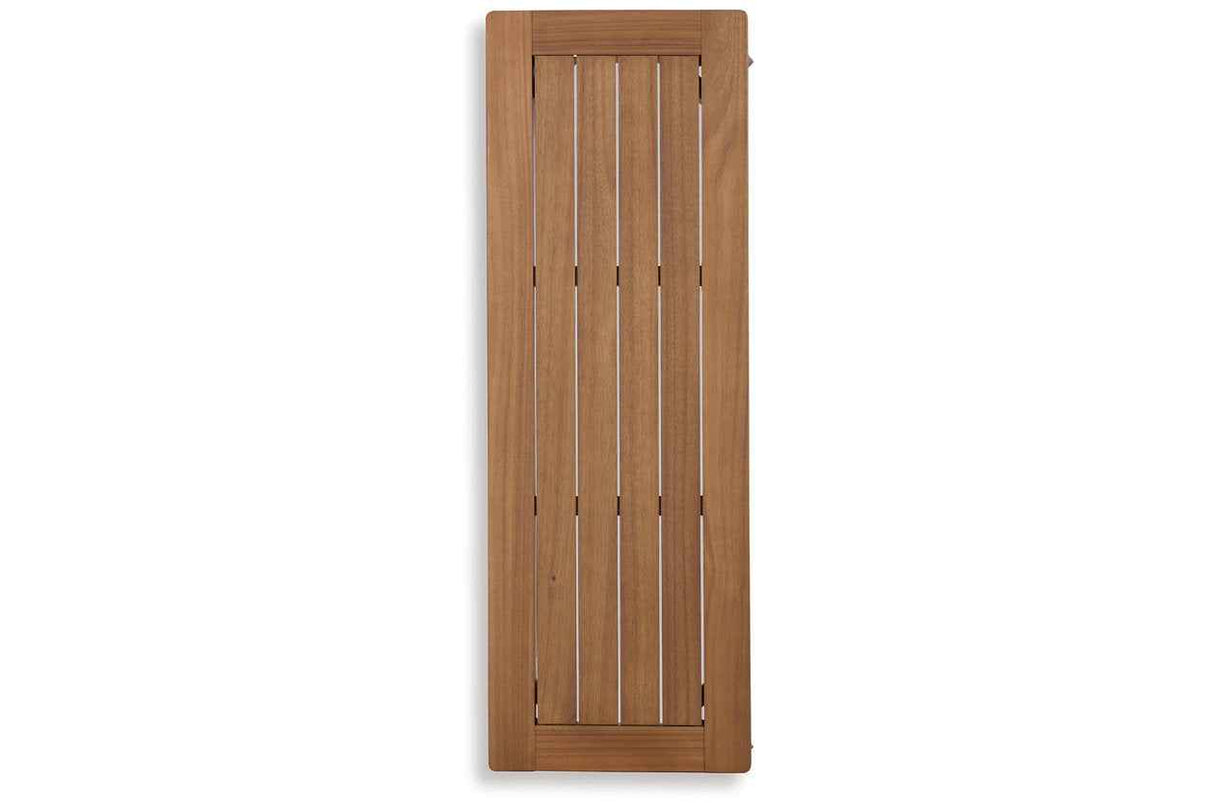 Janiyah Light Brown Outdoor Dining Bench by Ashley at Eve Furniture