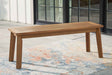 Janiyah Light Brown Outdoor Dining Bench by Ashley at Eve Furniture