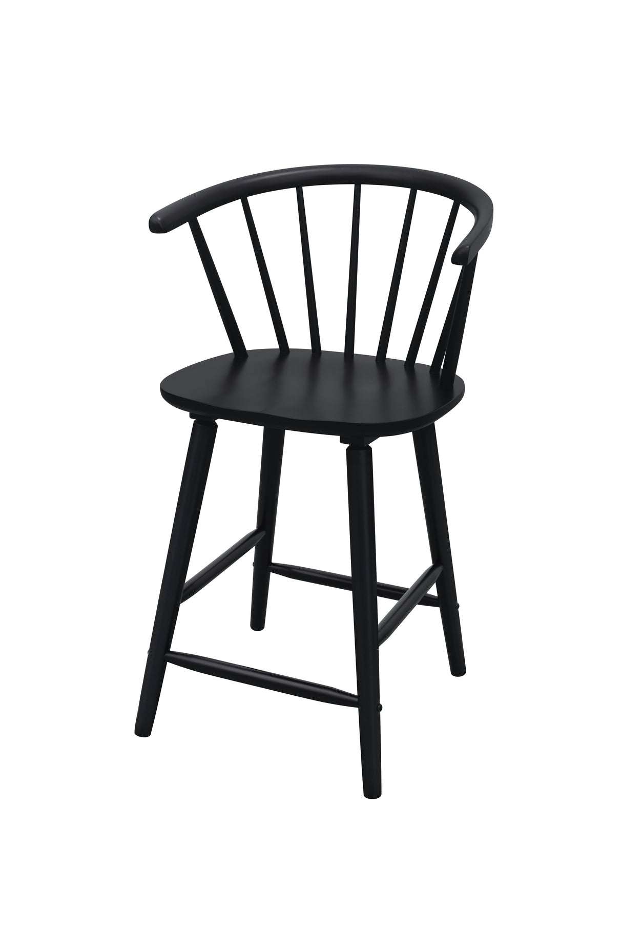 Janna Black Counter Height Stool, Set of 2 by Crown Mark at Eve Furniture