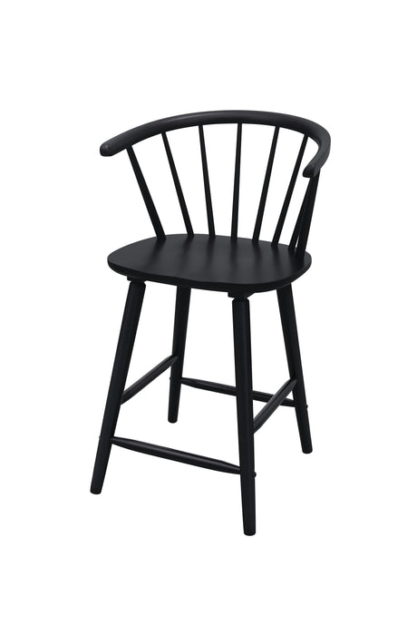 Janna Black Counter Height Stool, Set of 2 by Crown Mark at Eve Furniture