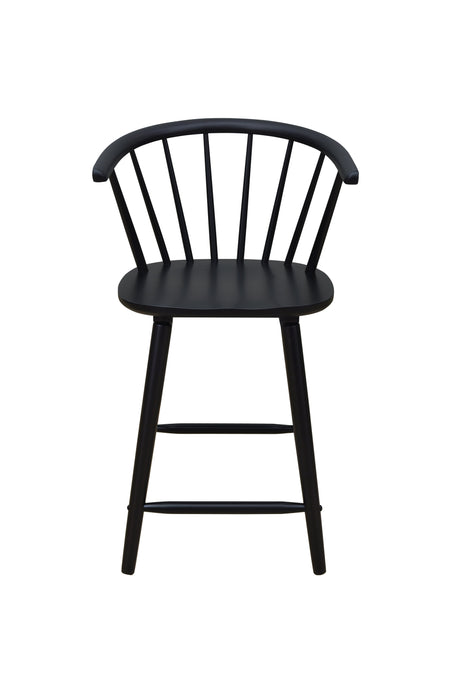 Janna Black Counter Height Stool, Set of 2 by Crown Mark at Eve Furniture