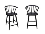 Janna Black Counter Height Stool, Set of 2