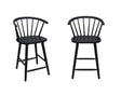 Janna Black Counter Height Stool, Set of 2 by Crown Mark at Eve Furniture