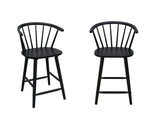 Janna Black Counter Height Stool, Set of 2 by Crown Mark at Eve Furniture