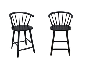 Janna Black Counter Height Stool, Set of 2 by Crown Mark at Eve Furniture