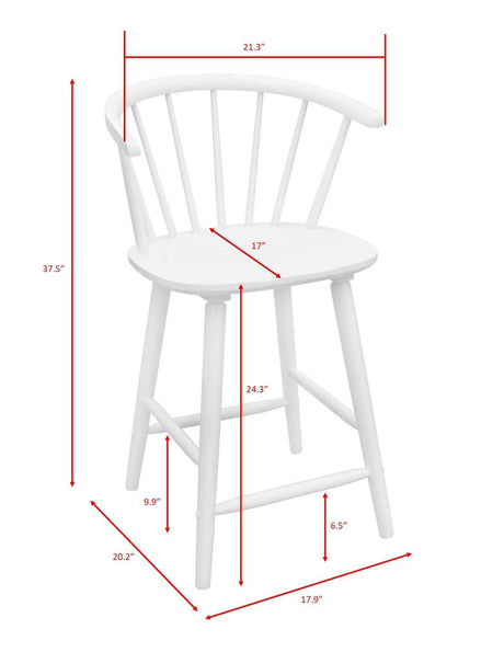 Janna White Counter Height Stool, Set of 2 by Crown Mark at Eve Furniture